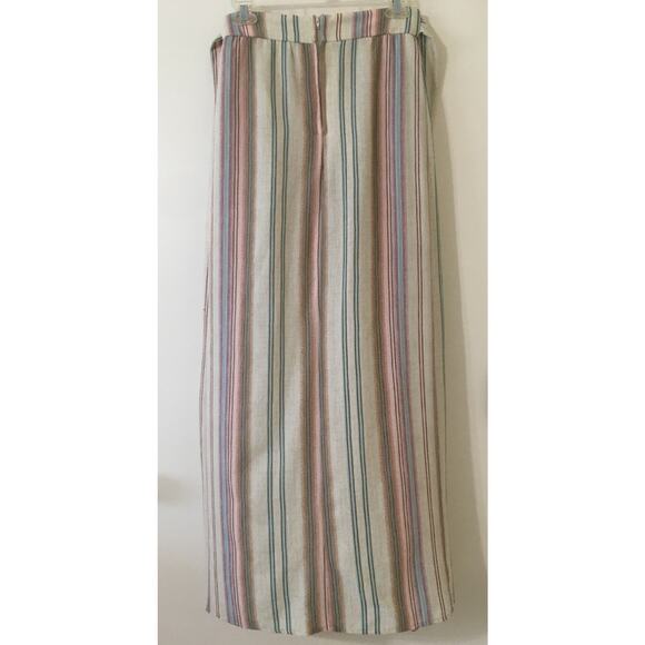 Party Split Maxi 10 Pastel Vertical Stripes Ties Front or Back Hidden Zipper - Picture 4 of 6